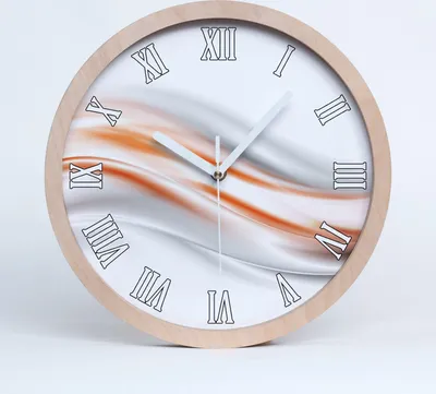 Produktbild von Holzuhr 30fi cm wanduhr - weiße Spitzen - abstrakcjaale