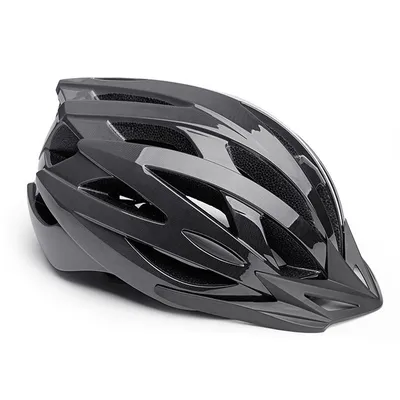 Produktbild von Fahrradhelm Schwarz mit Aufprallschutz, verstellbarem Passformsystem, Belüftung und Drehrad