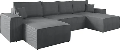 Produktbild von MIRJAN24 Wohnlandschaft Malaga U Cord mit Schlaffunktion und Bettkasten, Polstercouch, Stilvoll Polstersofa vom Hersteller (Farbe: Poso 22)