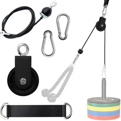 Productafbeelding van Kabelkabel, fitnesskabel, onderarmtrainer, arm, krachttraining, lattrektoren, riemschijvensysteem, onderarm, trainingsapparaat, gewicht, fitnessapparatuur, trainingsaccessoires voor thuis