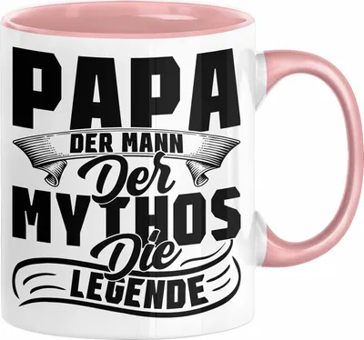 Produktbild von Papa Der Mann Der Mythos Die Legende Tasse Vatertag Spruch Bester Papa Geschenkidee Vater (Rosa)