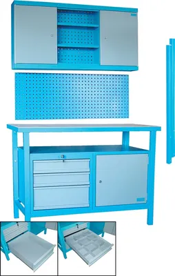Produktbild von Güde Werkbank Set 730 Werkstattwand 3tlg Werkstatteinrichtung 730