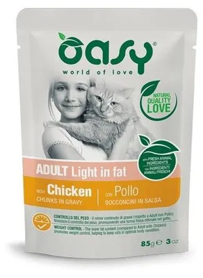 Productafbeelding van OASY Brokken in jus, mager, voor katten - natvoer - 85g