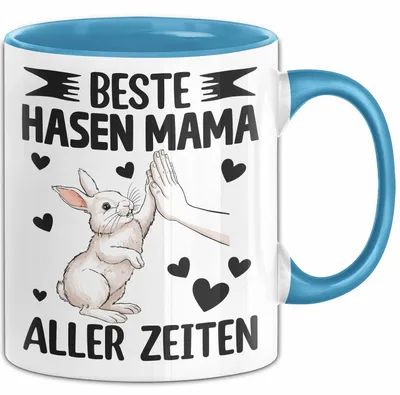 Produktbild von Hasen-Besitzer Tasse Geschenk Beste Hasen Mama Aller Zeiten (Blau)