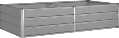 Zdjęcie produktu dla vidaXL Sadzarka jasnoszara 195 x 100 x 45 cm Stal ocynkowana