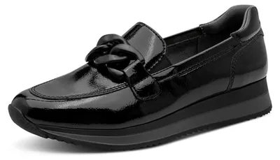 Immagine prodotto di Ciabatte eleganti da donna Jana, realizzate in materiale vegano, colore nero lucido, taglia 41