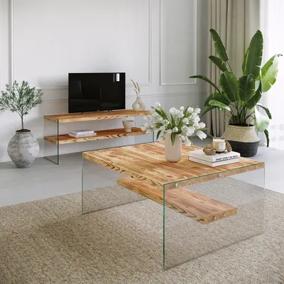 Immagine prodotto di Skye Decor, Niagara S102, Set di mobili per soggiorno, rovere, 100% LEGNO DI PINO MASSICCIO, 120 x 35 x 45 cm