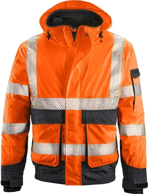 Produktbild von 4PROTECT® Warn-Wetterschutz-Blouson NEWARK Leuchtorange/Grau S