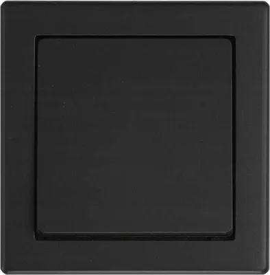 Produktbild von 1-poliger Schalter 7x7cm Einzel-Unterputzschalter Mattschwarz