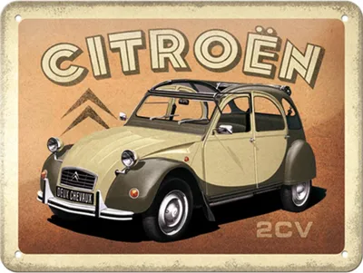 Produktbild von Nostalgic-Art - Blechschild 15x20 cm - Citroen - Citroen 2CV