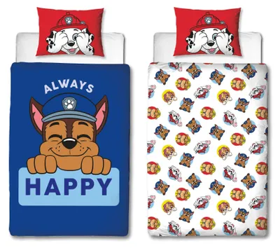 Immagine prodotto di Biancheria da letto Paw Patrol 100% poliestere copripiumino 140x200 cm e federa 60x70 cm