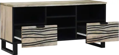 Zdjęcie produktu dla vidaXL Szafka pod TV z szufladami Biała 100 x 33 x 46 cm Materiał drewnopochodny