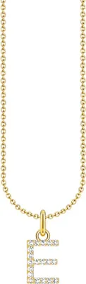 Produktbild von Thomas Sabo Halskette mit Anhänger Buchstabe E Vergoldet KE2244-414-14