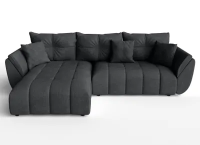 Produktbild von AX LIVING Ecksofa mit Schlaffunktion Verciani L Sofa Dunkelgrau 280 cm