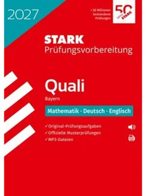 Immagine prodotto di STARK Mathematik, Deutsch, Englisch 9. Klasse - Quali Mittelschule 2027 Bayern - Prüfungsvorbereitung