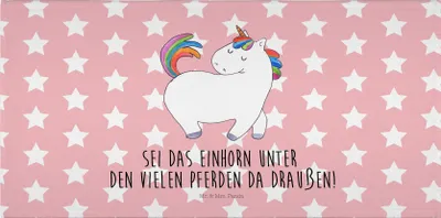 Produktbild von Mr. & Mrs. Panda Handtuch Einhorn Stolzieren - Rot Pastell - Geschenk, Unicorn, 50x100, Pferd, Händehandtuch, baumwolle, Flauschtuch, Stolz, Reiten, Freundin