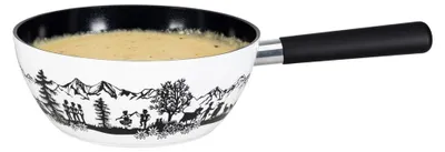 Image de Poêlon à fondue 22cm blanc/ noir - Nouvel - 405582 - alpfest
