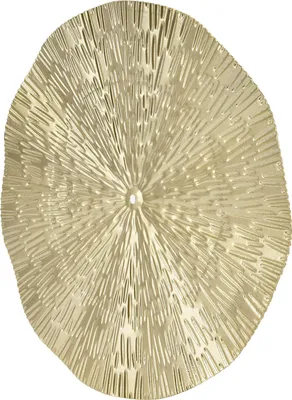 Image de Décoration murale ronde Style élégant Matériau en fer 24.5cm/9.6in Texture délicate Apparence cercle irrégulier doré