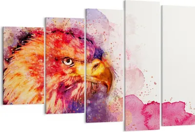 Produktbild von Bild auf Leinwand - Leinwandbild - Adler Vogel Feder - 150x100cm - Wand Bild - Wanddeko - Leinwanddruck - Bilder - Kunstdruck - Wanddekoration - Leinwand bilder - Wandkunst - EG150x100-4054