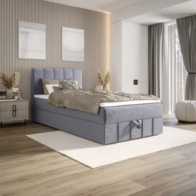 Obrázek produktu pro Jednolůžková boxspringová postel 100x200 MADLEN 1 - světle fialová