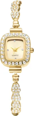 Obrázok produktu pre Dámské hodinky s diamantmi Analógové quartzové náramkové hodinky Náramok s kamienkami Nastaviteľné Elegantné šperkové hodinky Vodotesné Darček pre ženy Narodeniny Svadba