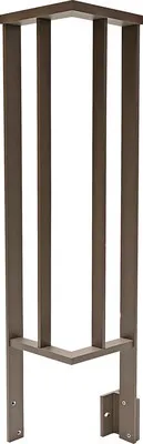 Produktbild von Pertura Geländereck-Set Triton taupe Aluminium für Seitenmontage 26x26 cm