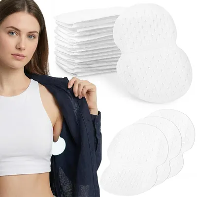 Produktbild von 50 Stück Achselschutz-Pads, Einweg-Schweißpads für Männer & Frauen, Unterarm Schweißschutz, dünn, komfortabel, geruchlos, 13 × 9,5 cm