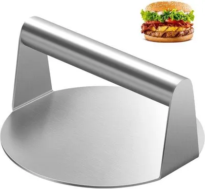 Immagine prodotto di Stampi per hamburger in acciaio inossidabile – Stampi per hamburger – 14 x 7,5 cm – Accessori per il barbecue