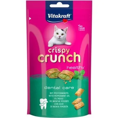 Obrázek produktu pro Vitakraft Crispy Crunch, Pamlsky, Kočka, Dospělý jedinec, Máta peprná, 60 g, Bez cukru