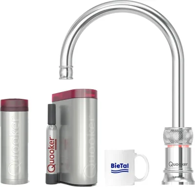 Produktbild von Quooker Wasserhahn Classic Nordic Round single tap verchromt glänzend PRO3 CUBE
