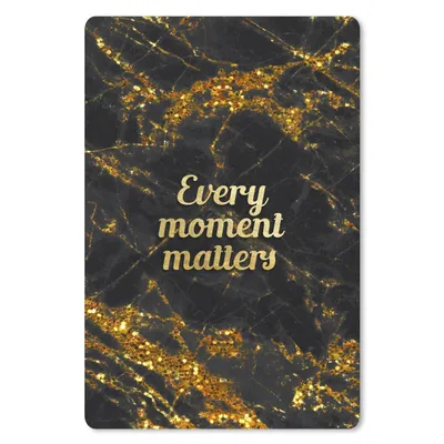 Produktbild von MuchoWow® Mauspad Mousepad Zitate - Gold - Glitter - Marmor 18x27 cm - Mousepads - Maus Mat - Pad - Mausunterlage