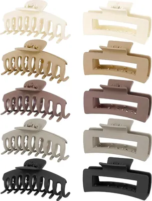 Produktbild von 10 Stück Haarklammer Set Haarstyling Zubehör Damen Rutschfest Groß Matt