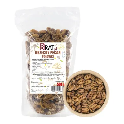 Zdjęcie produktu dla Orzechy pecan połówki 500g Brat.pl