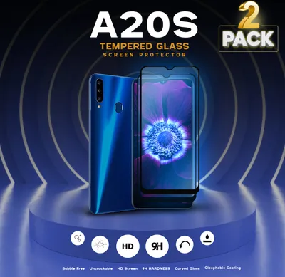 Produktbild von 2-Pack Samsung Galaxy A20s - Gehärtetes Glas 9H - Hochwertiger 3D-Displayschutz