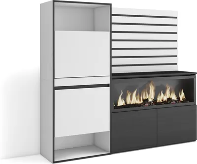Produktbild von Schuhregal, Schuhschrank, 167x35x145 cm, Für Schlafzimmer, Zimmer, Elektrokamin XXL, Lamellenwand Holz, Weiß