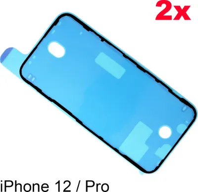 Produktbild von 2x iPhone 12 Pro Rahmen LCD Display Kleber Schwarz Dichtung Klebefolie Wasserdichtung Neu