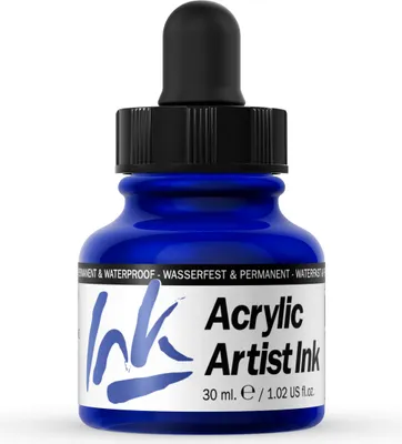 Acrylic Artist Inks Vallejo 60009 Process Cyan 30ml Airbrush Tinte