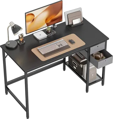 Produktbild von Cubiker Computertisch mit Schubladen, 100 cm Schwarz
