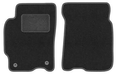 Image de Tapis avant en moquette pour Mazda 626 V GF 1997-2002 (break/liftback/berline) – 2 pièces, gris graphite, sur mesure – Wielganizator LUX