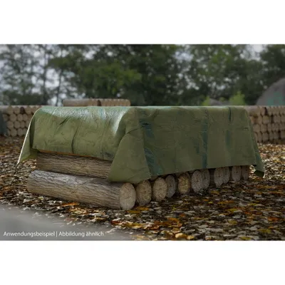 Produktbild von Universal Abdeckplane Schutzplane mit Alu-Ösen Gartenplane Holzplane Gewebeplane 3x4m