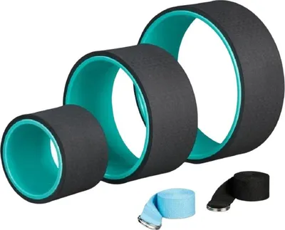 Produktbild von Yoga-Rad 3er-Set mit 2 Yoga-Bändern