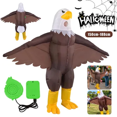 Produktbild von Juksun Adler kostüm 150-188cm für Erwachsene Braun Polyester aufblasbar mit Gebläse für Halloween Party Karneval