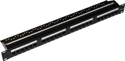 Immagine prodotto di LINK Pannello Patch LKP624U 24 Porte Cat 6 UTP Nero per Armadi 19" Networking