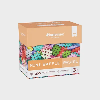 Obrázok produktu pre Stavebnice Marioinex Mini Waffle – 200 dielov v pastelových farbách