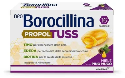 Obrázok produktu pre NEOBOROCILLINA PROPOLTUSS, 16 pastiliek
