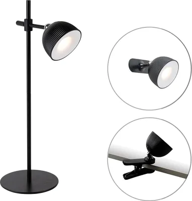 Produktbild von LED-Tischlampe - Schwarz - H 41 cm - Kunststoff - dimmbar
