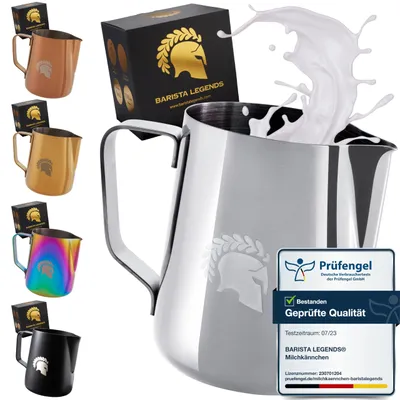 Melkkännchen Edelstahl 600 ml Latte Art Ausgießer