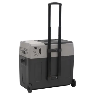 Obrázok produktu pre chladiaci box vidaXL s kolieskami a rukoväťou čierny a sivý 30 l polypropylén