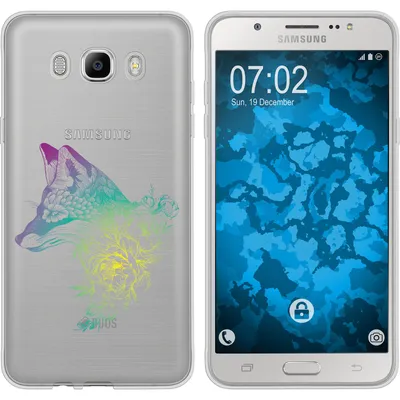 Produktbild von PhoneNatic Case kompatibel mit Samsung Galaxy J7 (2016) J710 Silikon-Hülle Floral Fuchs M1-4