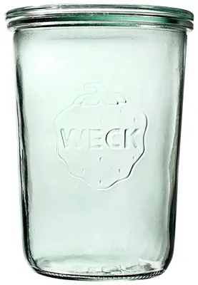 Obrázek produktu pro WECK, sklenice na uchovávání potravin, objem 850 ml (použitelný objem 750 ml), balení 4 kusů, bez víka